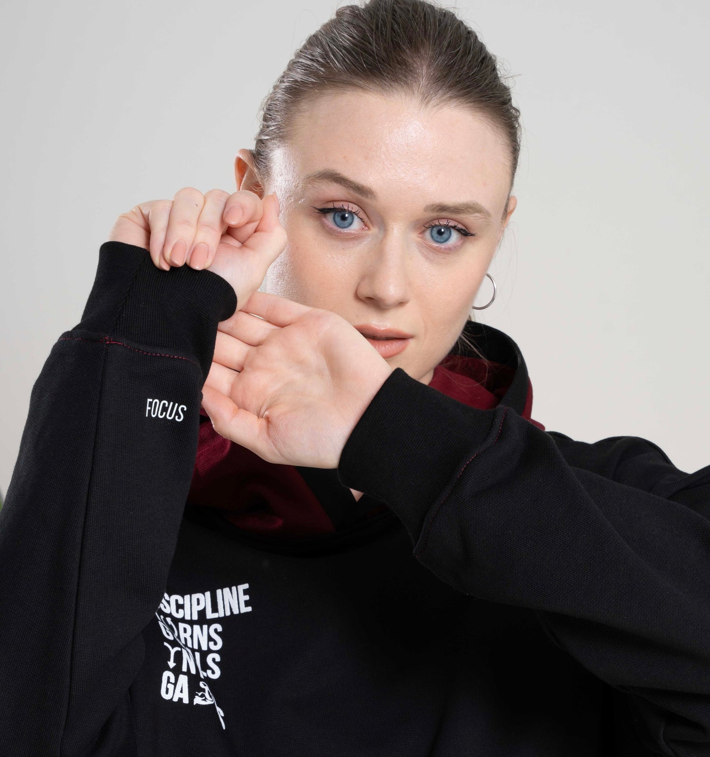 Discipline Hoodie & White Baggy Pants