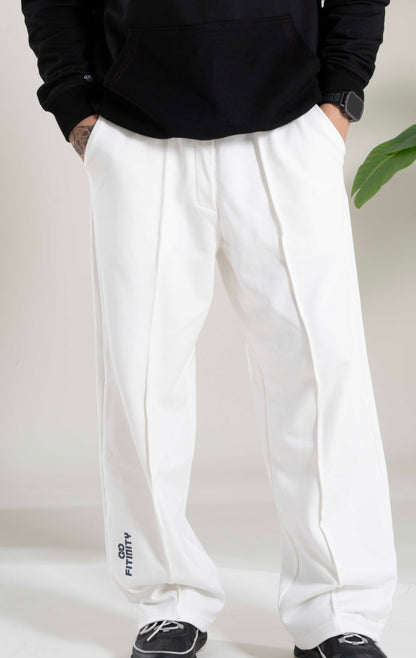 Discipline Hoodie & White Baggy Pants