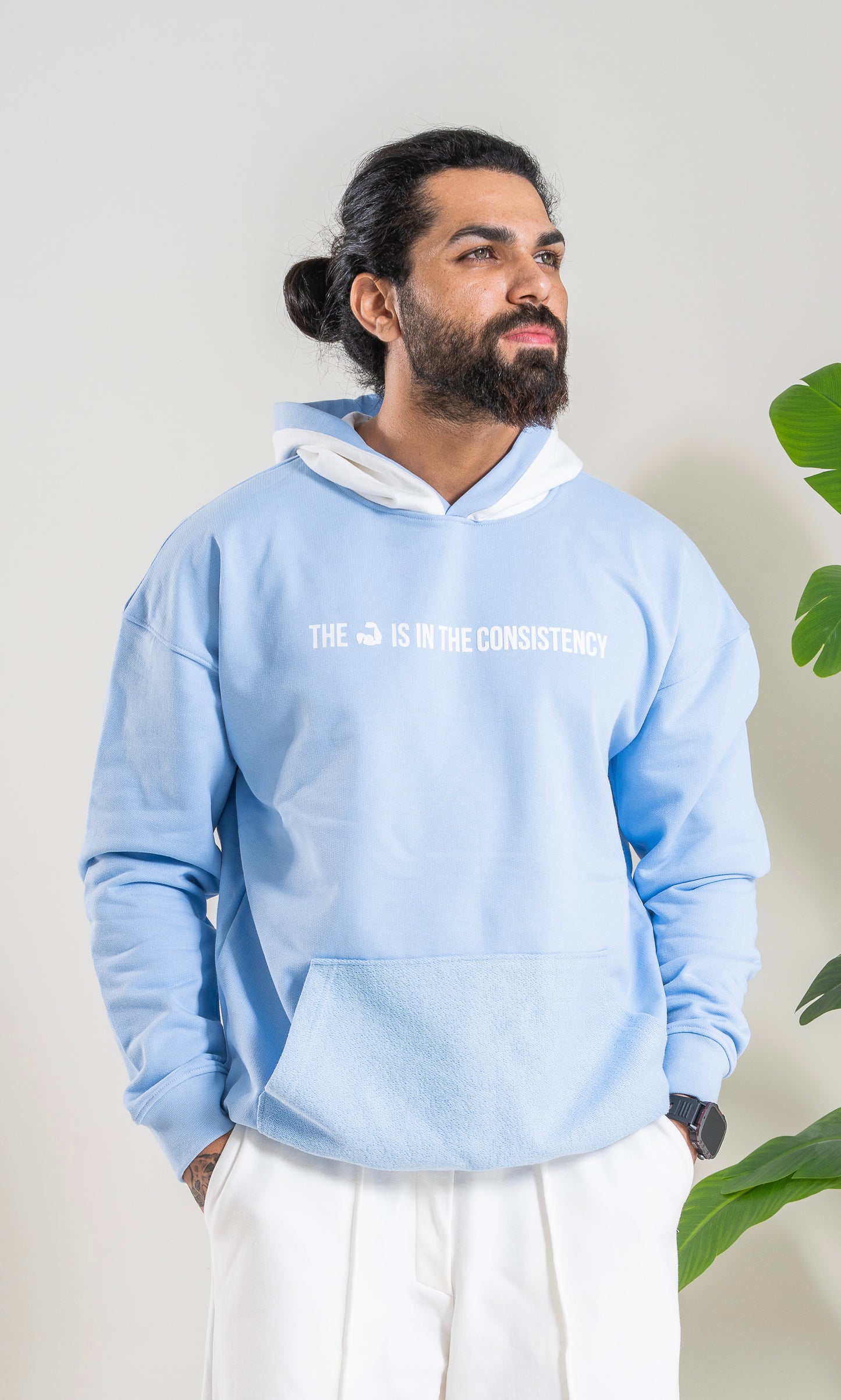 Consistency Hoodie & White Baggy Pants