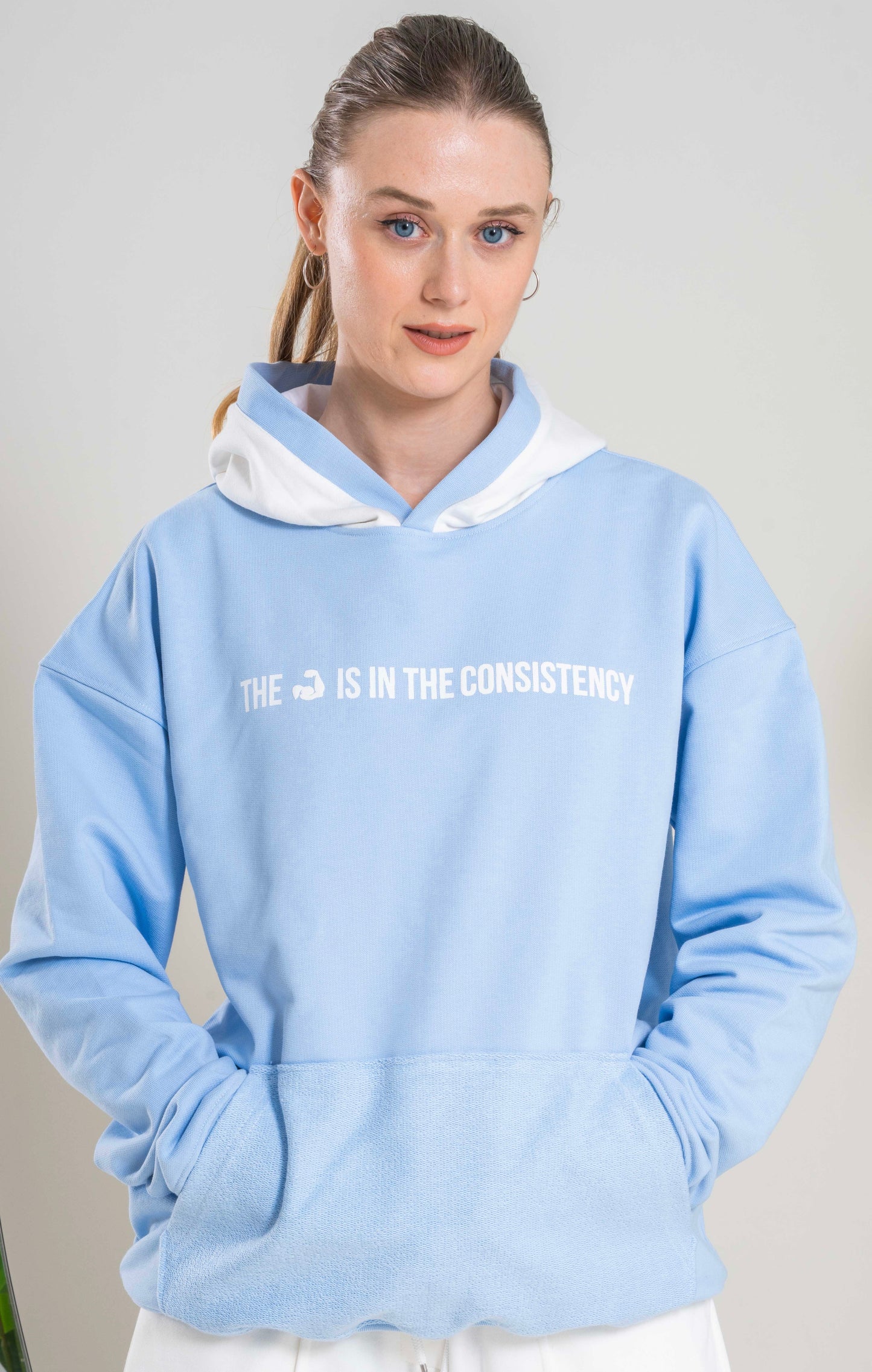 Consistency Hoodie & White Baggy Pants